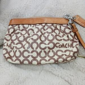 Coach Signature Coated Canvas Wristlet
